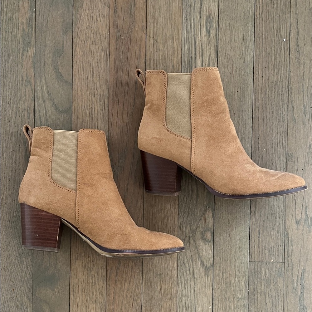Suede J. Crew Chelsea Ankle Boots in Tan - Women
